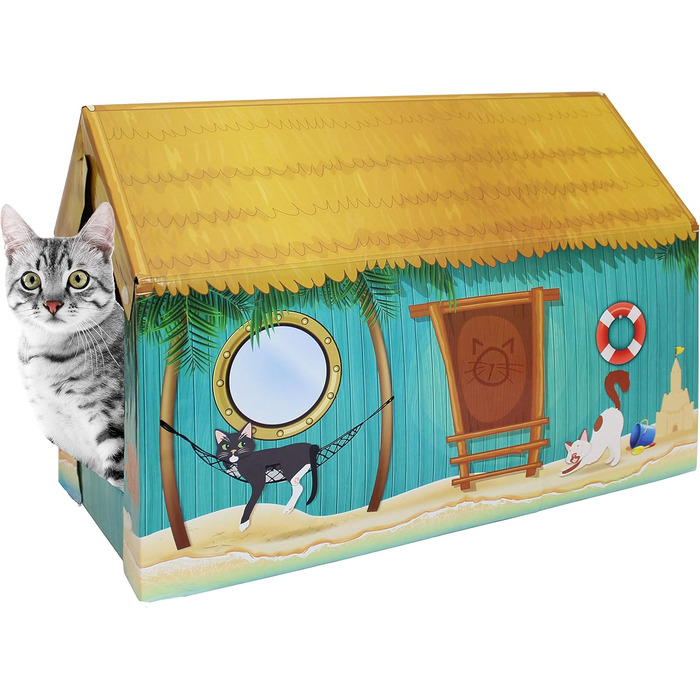 Будиночок для котів з кігтеточкою та котячою м'ятою Summer Kitty Cove