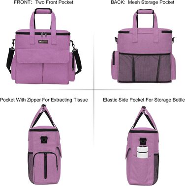 Переносна сумка для тварин, схвалена авіакомпаніями, комплект для подорожей з собакою/кішкою на вихідні, рожевого кольору (41 x 20 x 36 см)