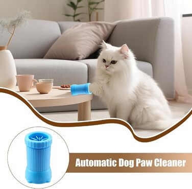 Автоматичний очищувач лап для собак з USB-зарядкою: розумний пристрій для собак середніх та великих порід, цуценят та кошенят, для дому (зелений/блакитний)
