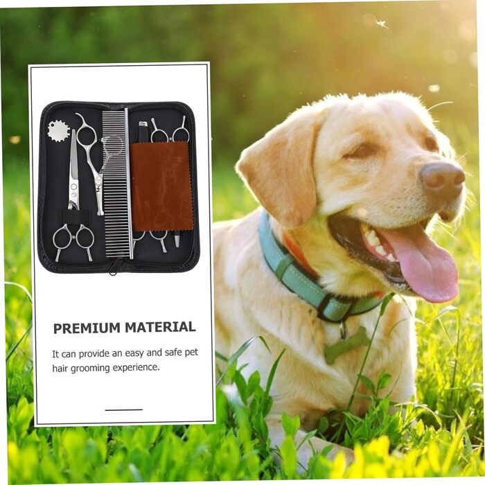 Набір для грумінгу собак BESPORTBLE: професійна ножиця та машинка для стрижки шерсті з нержавіючої сталі, безпечні закруглені кінчики для обличчя, вух та тіла