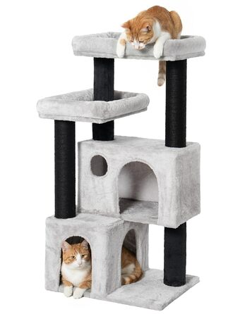 Великий котячий комплекс Kratzbaum 164 см для великих котів, з 11 см товстими стовпами, гамаком, плюшевими платформами та ховалькою