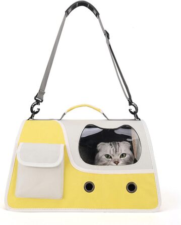 Сумка-переноска для тварин, складана, дихаюча, велика місткість, з вікном, для подорожей - комфортна, міцна з металевим каркасом, ідеальна для прогулянок
