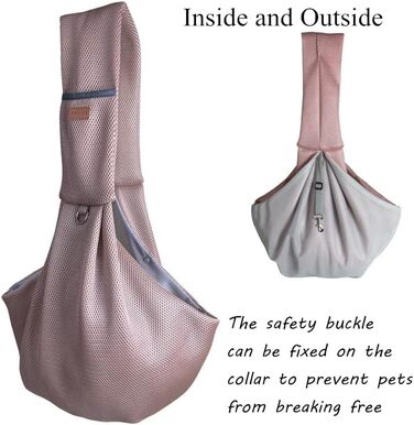 Транспортна сумка для собак та котів на плечі, рожева: дихаюча, для прогулянок та подорожей