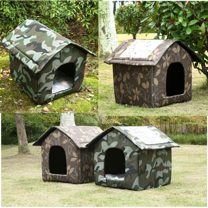 Кіт Будинок для Зовні, Зимостійкий, Водонепроникний, для Вуличних Кітів, 43 x 40 x 45 см