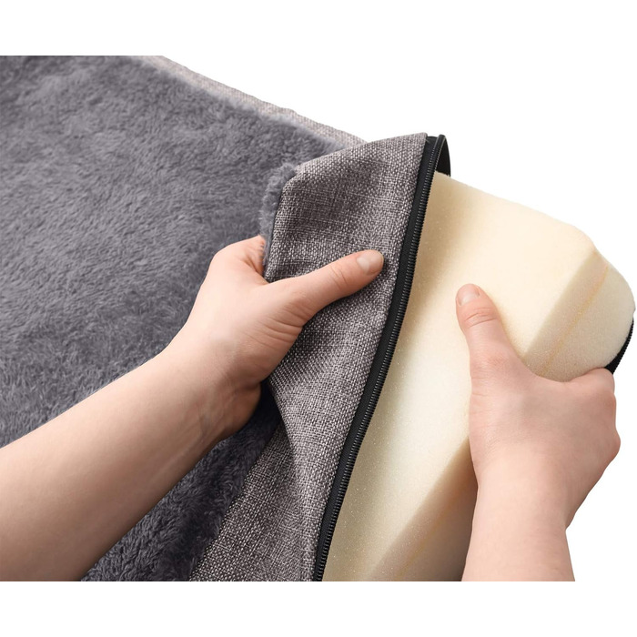 Ортопедичний килимок для собак TIRANO з піною з пам'яті, сірий, розмір M