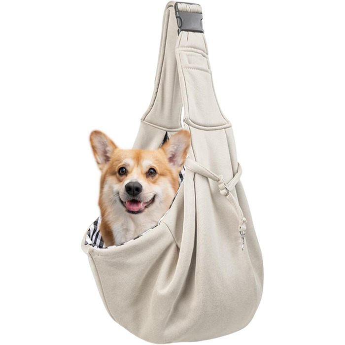Сумка-переноска для собак та котів - зручна переноска для тварин, регульовані ремені, легке аксесуар для прогулянок та активного відпочинку, бежева