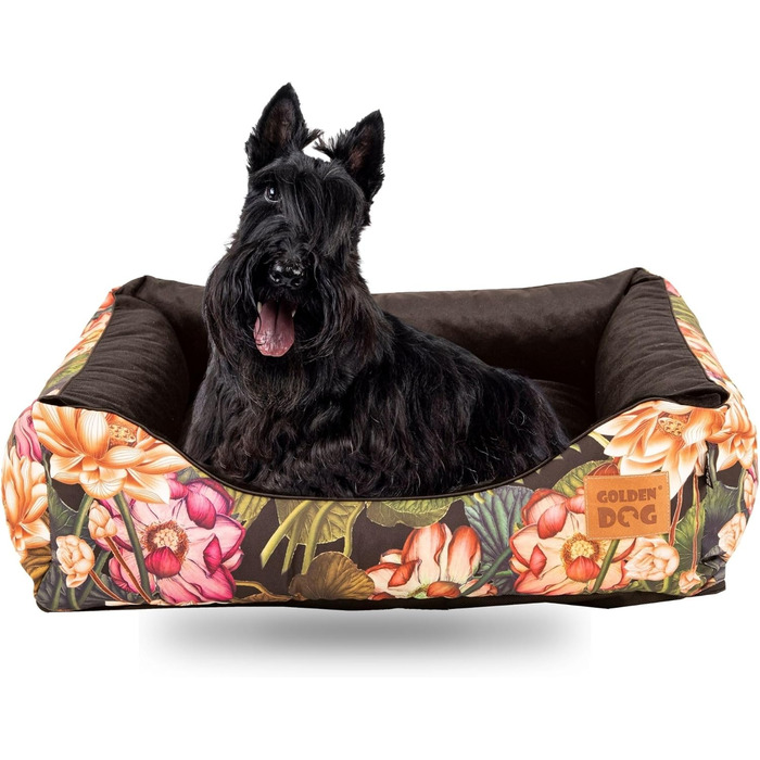 М'яке ліжко для собак з піднятими бортиками, розмір XXXL, з квітковим дизайном, 'Superheld'
