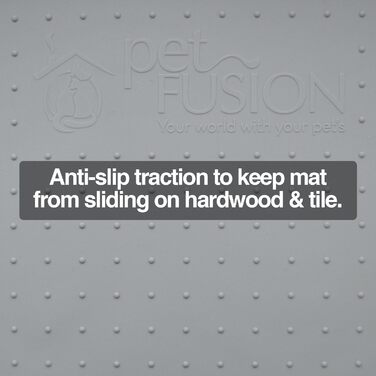 Килимок для собак PetFusion Toughgrip, розмір L, 27 x 17 см, сірий, водонепроникний, міцний силікон