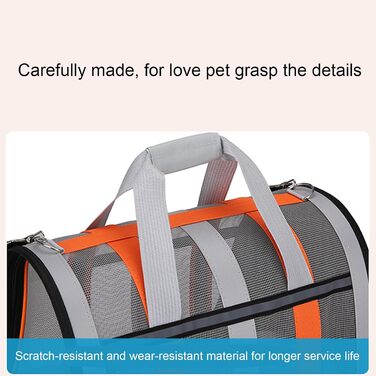 Складана переноска для домашніх тварин - практична переноска для котів та маленьких собак, м'які стінки, легка та зручна, підходить для подорожей літаком