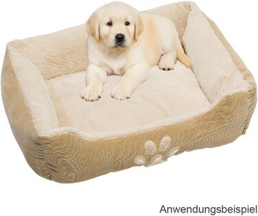 М'яке ліжко для собак та котів, бежеве, 60x50 см