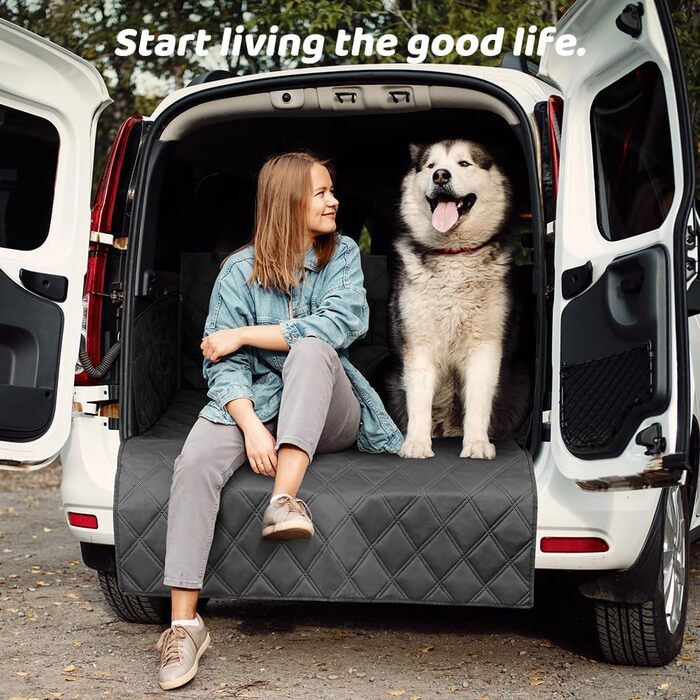 Захист для багажника автомобіля KYG для собак з неслизьким дном, захистом бокових панелей та краю завантаження, універсальний килимок для багажника, ковдра для собак в авто, водонепроникний та стійкий до подряпин, 195 * 105 см