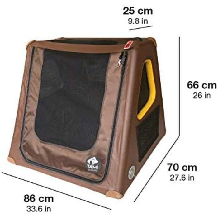 Транспортна переноска для собак Tami: переноска-автабокс, клітка для собак, переноска для подорожей, автотранспорт, з біо-печивом Dog-Vita
