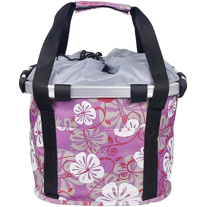 Знімний велосипедний кошик для маленьких тварин - складана передня сумка - портативний візок для котів та собак (фіолетовий)