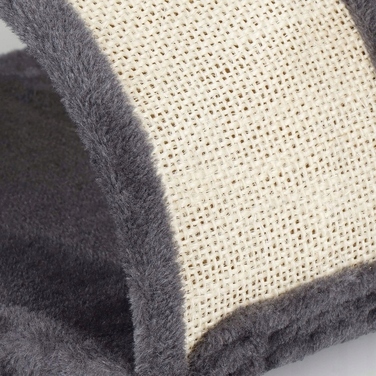 Високий кігтеточка-комплекс для котів Springos, бежевий, 3 рівні, сизаль