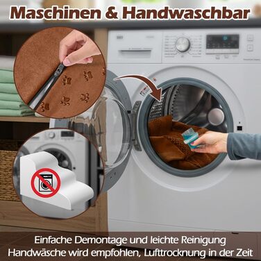 Сходинки для собак Eukue: 5 сходинок, складані, для маленьких та великих собак, з антиковзким покриттям, для ліжка/дивану (колір: коричневий)