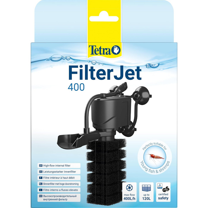 Tetra FilterJet 400 - потужний внутрішній фільтр для акваріума з насиченням киснем, фільтр для акваріумів до 120л