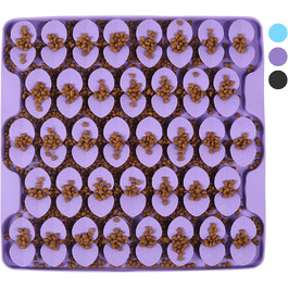 Килимок для собак VOOWO для пошуку їжі, силіконовий килимок-лежанка для собак, миска для повільного годування, килимок для годування собак Slow Feeder, для малих, середніх та великих собак (фіолетовий, великий)