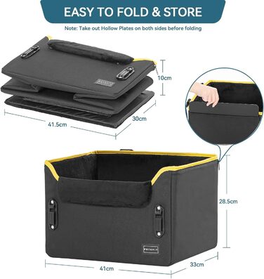 Автокрісло для собак Petsfit: безпечне та зручне автоліжко для маленьких собак, чорного кольору