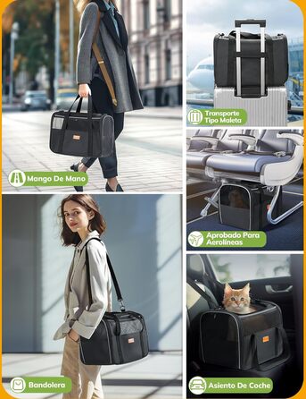 Транспортна переноска для котів та цуценят Morpilot до 5 кг, сіра, 40L, для ветеринара та подорожей