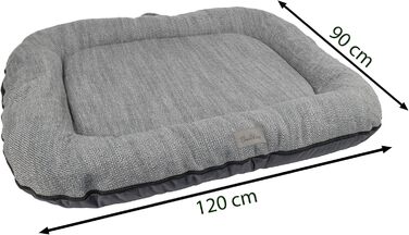 Водонепроникне лежанка для собак, лежанка-матрац з Codura, сіра, XXL (120x90 см)