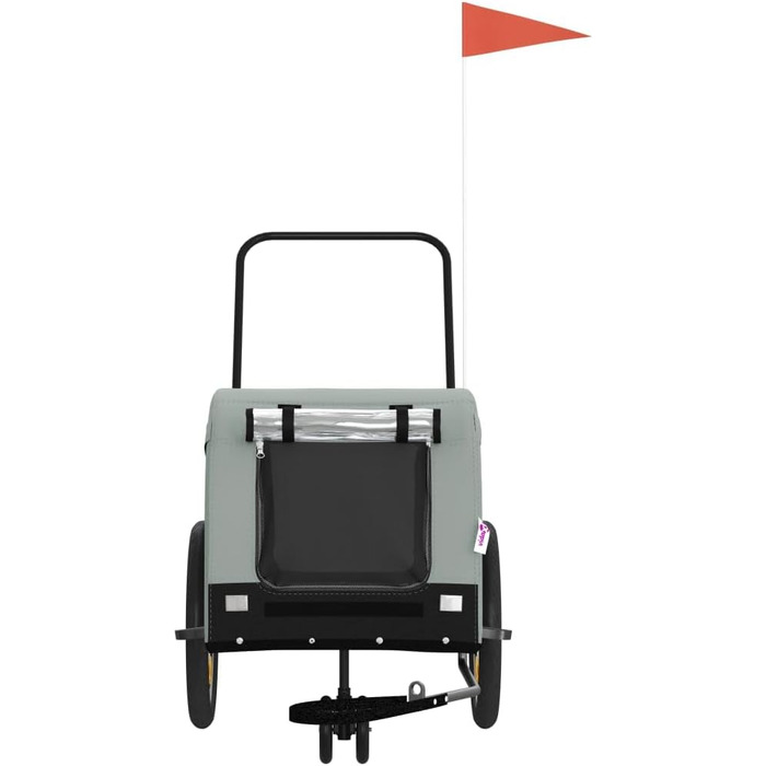 Причіп для велосипеда для собак Сірий та Чорний, Oxford-Gewebe та сталь, LH12049