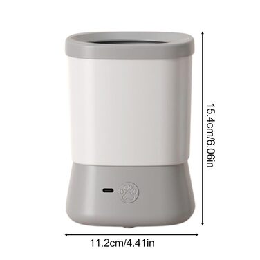 Портативний очищувач лап для собак, сірий, 2 швидкості, вологостійкий, для дому, подорожей, прогулянок