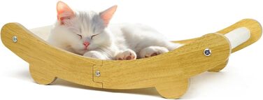 LUMIN TUTU Двостороння кігтеточка та ліжко для котів, 59x34 см, міцна та багаторазова, без випадання ворсу (бавовна & поліестер)