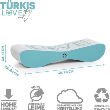 Кігтеточка для котів CanadianCat Company Satellite 2.0, бірюзова, картонна