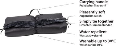 Кілимок для собак Zollner, 60x90 см, сірий, з поліестеру, знімне покриття, переносний