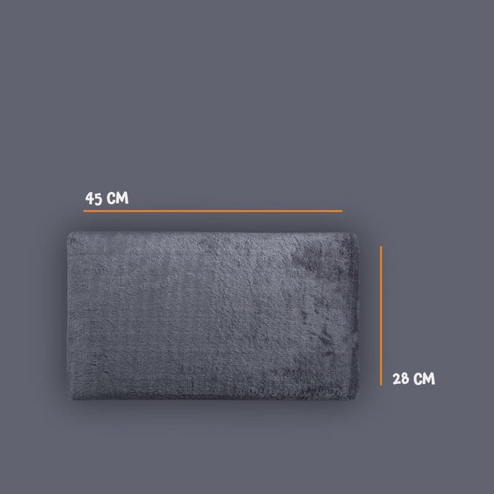 М'яке ліжко для котів Bestlivings на підвіконня, сіре (45x28 см), ліжко для котів, котяча лежанка, ковдра для котів