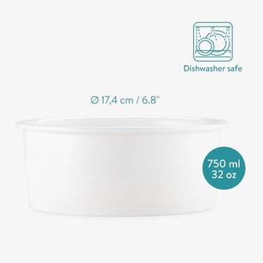 Набір мисок для котів та собак Navaris - 2 шт. з кераміки, 17.4 x 7 см, миска для корму, набір, миска для їжі, миється в посудомийній машині