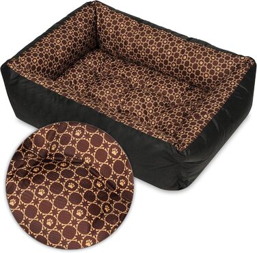 Льожа для собак Louis Braun, 70x55 см, чорний та сірий, M, для малих, середніх та великих собак, миється