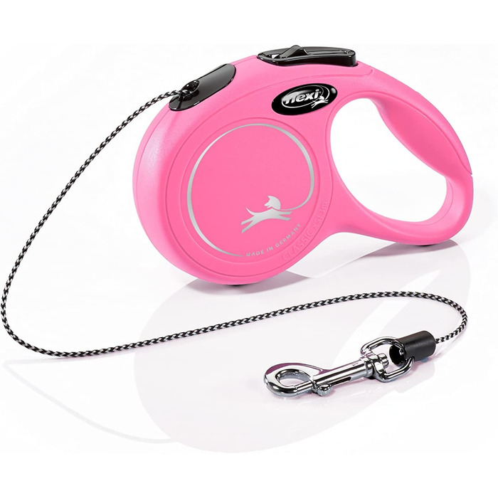 Рулетка для собак Flexi 25210769, розмір M, до 25 кг, 4.8 м, рожева