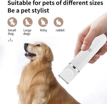 Набір для догляду за шерстю собак 4-в-1 | Тример для собак, котів, цуценят | Білий