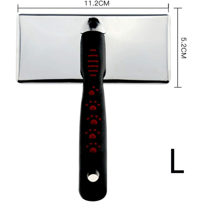 Професійна щітка для вичісування шерсті тварин Slicker Brush Plus Kamm, чорна (L) - для всіх порід