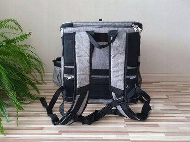 Транспортувальний рюкзак для собак K&M, тканинний, сірий, S (37 x 40 x 0 см)