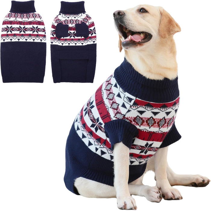 Светр для собак IECOii XXXXL, великий розмір, теплий, синій, для добермана, німецької доги