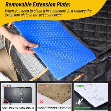 Водонепроникна підстилка для собак у машину: захист заднього сидіння, hardsole, для подорожей та транспортування