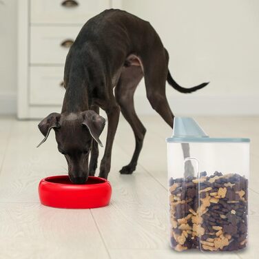 Контейнери для корму для собак 3 шт., 2,5 л, 15 x 23 см, контейнери для зберігання корму для домашніх тварин з мірними склянками, герметичні контейнери для корму для собак з виливною горловиною, пластикові контейнери для корму для котів