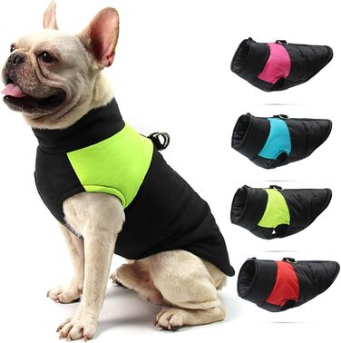 Водонепроникний зимовий одяг для собак: теплий куртка-манжетка для маленьких та середніх собак, зелений S