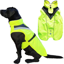Дощовик для собак Lautus Pets, жовтий, водонепроникний, з отвором для шлейки (L)