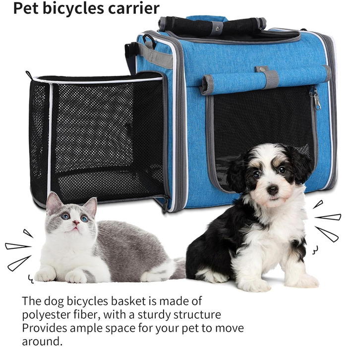 Фahrradkorb для собак MWZBTG - Транспортна коробка/рюкзак для собак | Регульована сумка для велосипеда для походів, кемпінгу, подорожей