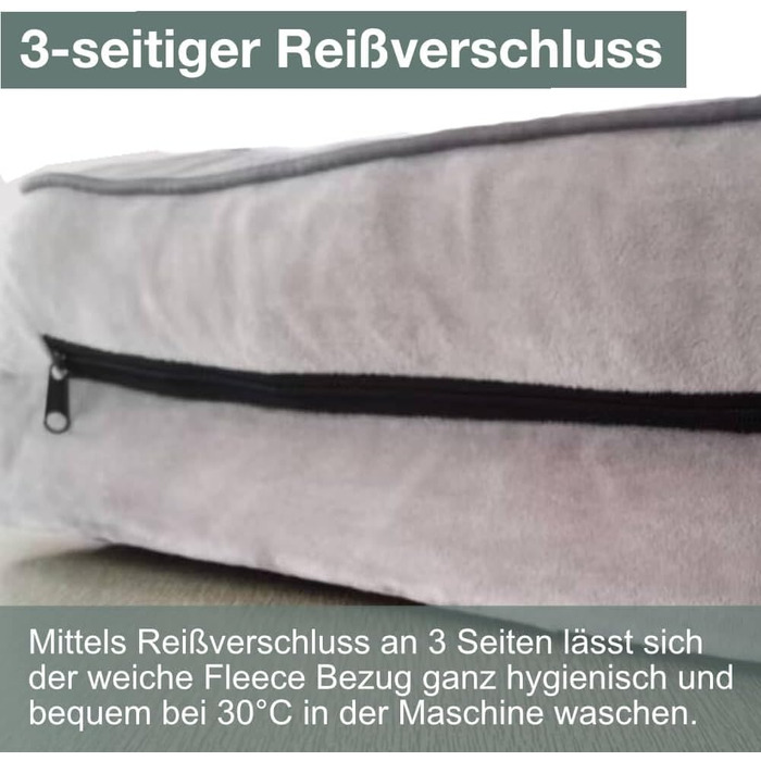 Ортопедичне ліжко для собак Traumreiter, сіре, 135x100 см. Підходить для великих та середніх собак. Ліжко-корзина, ліжко-софа, велике ліжечко для собак.