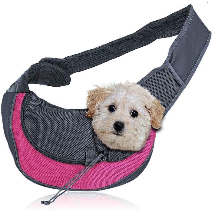 Сумка-переноска для собак та котів, рожева, 45 x 13 x 28 см - переноска для тварин, слинг, рюкзак