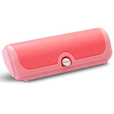 Щітка для собак та котів - двоколірна синьо-жовта, видаляє відмерле волосся та підшерсток, для собак та котів