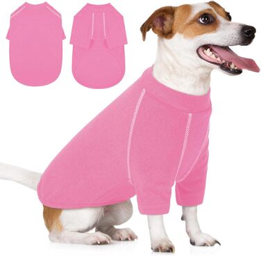 Пуловер для собак, теплий флісовий халат, сорочка для собак, пуловер для собак, теплий та легкий пуловер для собак, зимовий халат для собак, халат для собак на відкритому повітрі, куртка для собак, пуловер для собак, флісовий халат для собак (Рожевий, 5XL