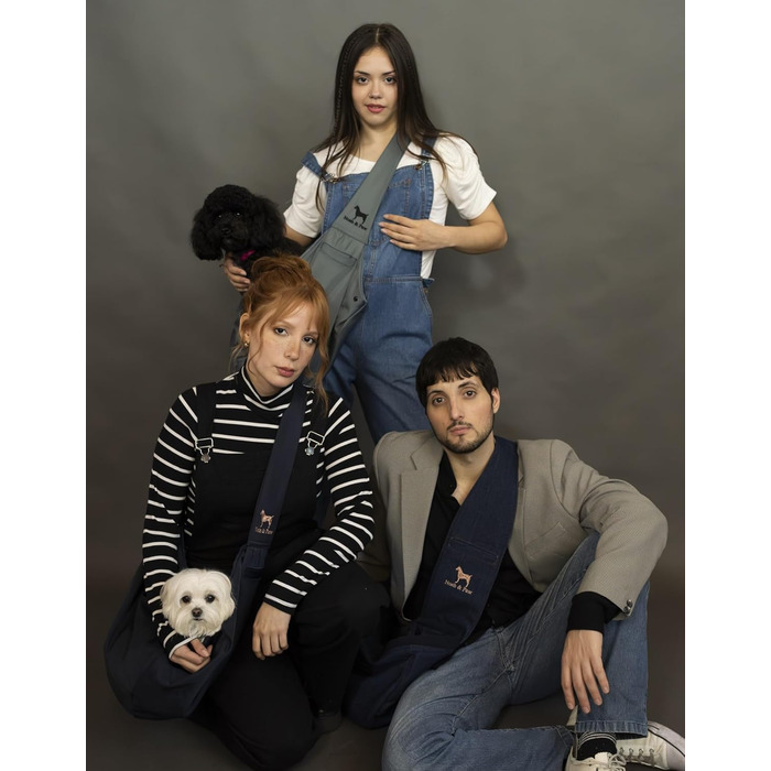 Трасик для собак Noah & Paw: переноска для маленьких собак до 10 кг з регульованим ремінцем та м'яким хутром. Двошагова система безпеки, переноска для тварин з преміум деніму