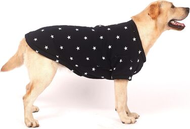 Теплий зимовий пуловер з зірковим малюнком для собак середніх та великих порід, SMALLLEE_LUCKY_STORE, блакитний (3XL)