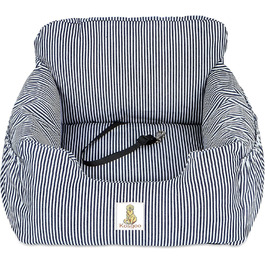 Автокрісло для собак - підвищення для цуценят, з кишенями для зберігання та страхувальним ремінцем, знімне та пральне, антиковзаюча підставка, для автомобіля та дому (Блакитне)