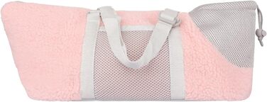 Транспортна сумка для собак та котів - рожева, з регулюванням, дихаюча, з ременем безпеки